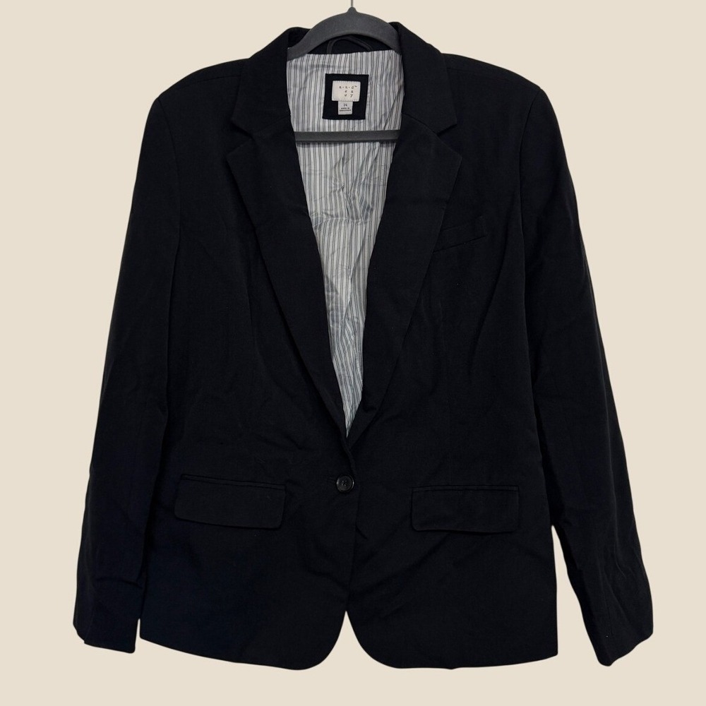 a new day Womens Size 14 Black Blazer Jacket Office Work Business
